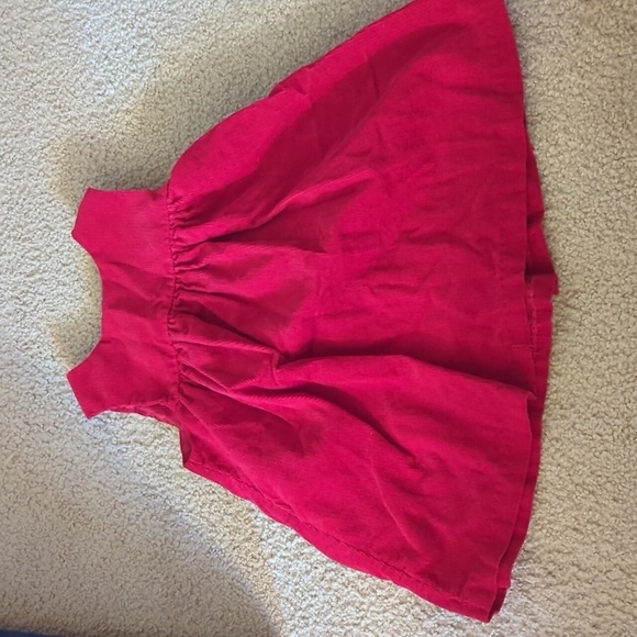 Vintage Inspired Red Corduroy Christmas Dress Size 18 Months - Picture 4 of 5
